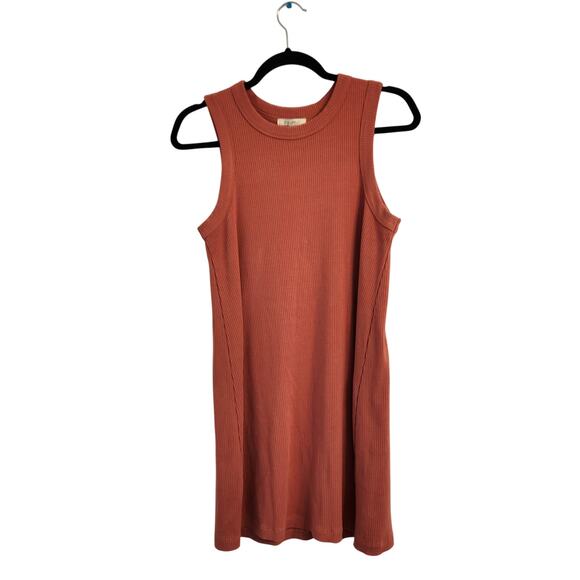 Z Supply for Evereve Carolina Rib burnt orange Mini Dress size Small - Picture 1 of 5